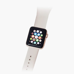 Apple Watch Series 5 Rosegold Aluminum Case with White Sport Band